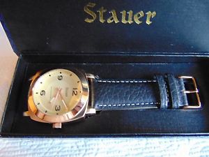 【送料無料】stauer 44mm valeo 18k brushed rg fused ss case amp; high polished ss bezel watch