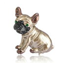 【送料無料】cute green rhinestone eyes alloy dog brooch delicate breastpin clothing accessor