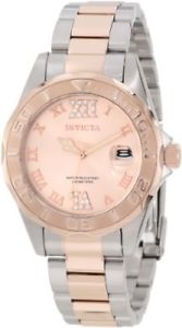 ̵invicta womens 12853 pro diver twotone crystalaccented watch