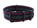 【送料無料】hns 20mm mod g10 blue red strip heavy diver nylon army raf watch pvd strap