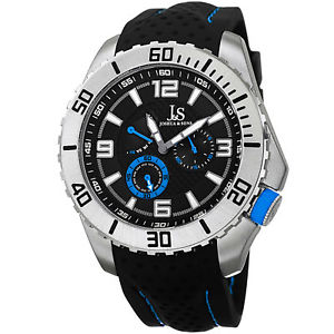 【送料無料】 mens joshua amp; sons js53bu quartz easytoread multifunction silicone watch