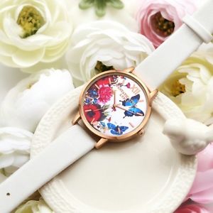 【送料無料】women watch silver butterfly luxury rose gold round fashion popular wristwatch