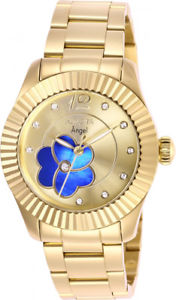 【送料無料】invicta womens angel quartz 100m mop gold tone stainless steel watch 27439