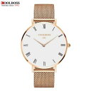 【送料無料】rose gold casual quartz watch women watches metal mesh stainless steel dre...