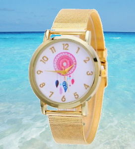 【送料無料】montre femme attrape rve or fond couleur v05