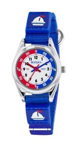 【送料無料】tikkers blue boat theme time teacher nylon strap watch tk0153 【送料無料】tikkers blue boat theme time teacher nylon strap watch tk0153
