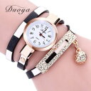 yzleather watch luxury gold rhinestone women bracelet wristwatch duoya ladies