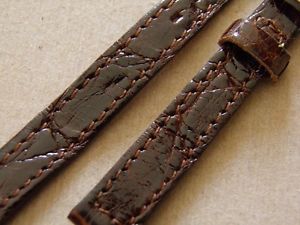 【送料無料】10 mm bracelet facon crocodile marron gold