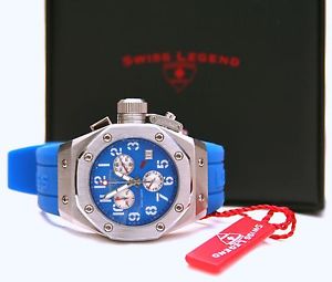 【送料無料】swiss legend 1053503 womens trimix diver chronograph watch blue in box