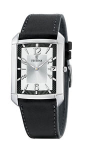 【送料無料】festina f67481 herrenuhr klassiker leder schwarz mit datumsanzeige neu