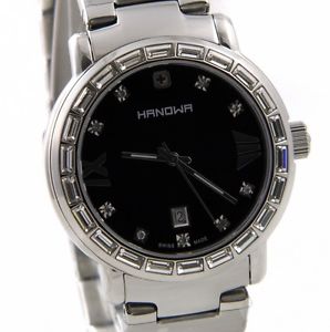 【送料無料】hanowa classic line mirage uhr 16702704007 edelstahl silber schwarz neu