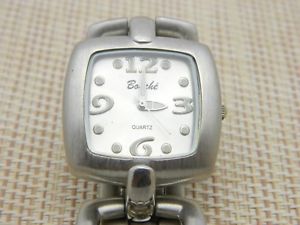 【送料無料】bouche silver tone clear square fashion watch quartz
