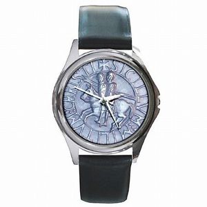 【送料無料】templar knights holy cross medieval seal leather watch
