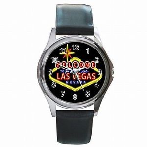 【送料無料】las vegas strip famous gambling sign gambler leather watch 【送料無料】las vegas strip famous gambling sign gambler leather watch