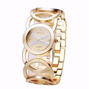 【送料無料】baosaili fashion luxury crystal gold color dress wristwatch for women ladies qua