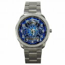 【送料無料】fire fighter fireman department coat of arms stainless steel watch