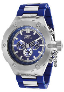 【送料無料】 mens invicta 19233 corduba polyurethane blue bracelet watch