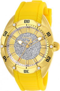 ̵invicta womens venom quartz 100m stainless steelyellow silicone watch 26148