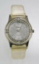 【送料無料】whatever watch womens clear rubber stainless silver water resistant white quartz(2)