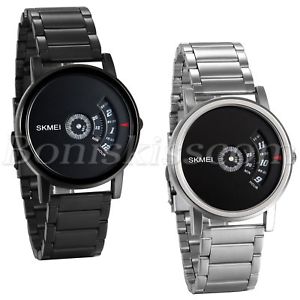 【送料無料】mens fashion unique creative design stainless steel analog quartz wrist watch(2)