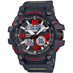 【送料無料】read r90001 dual display digital watch chronograph waterproof alarm men quartz w 【送料無料】read r90001 dual display digital watch chronograph waterproof alarm men quartz w