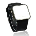 【送料無料】led calendar daydate silicone mirror watch