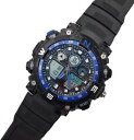 【送料無料】orologio sportivo zh 1420 uomo resistente acqua cronografo dual time blu lac(2)