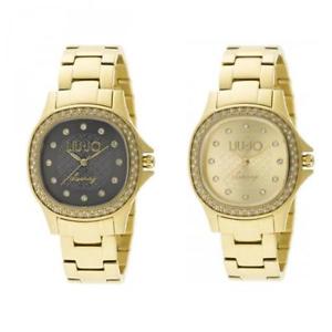 【送料無料】orologio donna liu jo luxury maya bracciale acciaio gold dorato swarovski