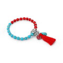 【送料無料】bohemian natural stone turquoises beaded tassels bracelet love charm bracelet fo