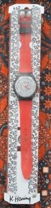 【送料無料】keith haring watch running time in box neu ungetragen top