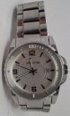 【送料無料】claiborne clm1016 silver tone mens stainless steel watch clasp is broken