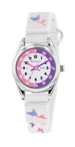 【送料無料】tikkers white butterfly theme time teacher nylon strap watch tk0152