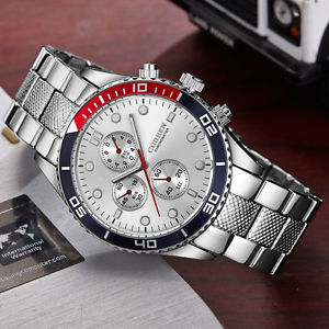 【送料無料】ds orologio polso curren 8028 uomo analogico quarzo moderno silver silver lac