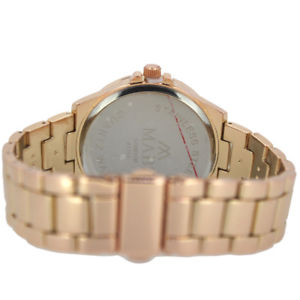 【送料無料】mabz london ladies rose gold stainless steel designer luxury watch