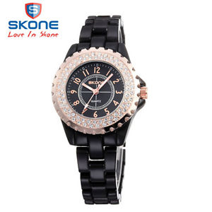 【送料無料】skone 7242 rhinestone fashion women analog quartz wrist watch