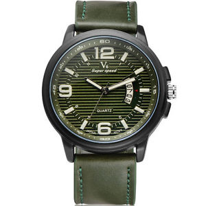 【送料無料】v6 b002 calendar waterproof pu leather quartz wrist watch 【送料無料】v6 b002 calendar waterproof pu leather quartz wrist watch