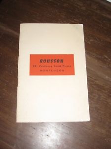 【送料無料】ancien catalogue bijouterie bousson montluon allier