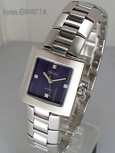 【送料無料】montre rodania femme acier cadran bleu
