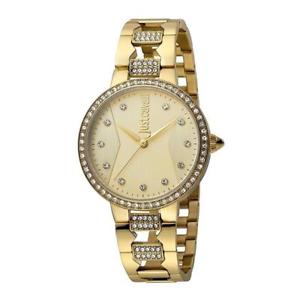 【送料無料】orologio solo tempo donna just cavalli acciaio pvd oro cristalli jc1l031m0075