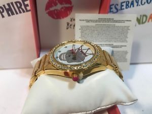 【送料無料】betsey johnson womens 40mm glitzed out skull amp; crown watch bj0061108