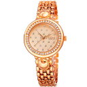 【送料無料】womens burgi bur170rg swarovski crystal bezel argyle engraved bracelet wat...