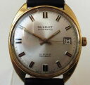 yzvintage gents gold plated summit 21j automatic eta 2452 date watch serviced