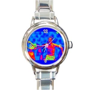 【送料無料】the psychedelic celebrity series cristiano ronaldo round italian charm watch