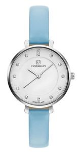 【送料無料】hanowa damenuhr lilly 16608204001 analog leder hellblau