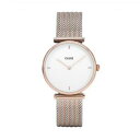【送料無料】orologio solo tempo donna cluse triomphe clucl61003 argento e oro rosa