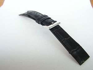 【送料無料】cinturino pelle stampato coccodrillo colore nero per orologi vintage anse fisse 【送料無料】cinturino pelle stampato coccodrillo colore nero per orologi vintage anse fisse