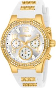 【送料無料】invicta 24199 womens blu quartz goldtone and silicone casual watch 【送料無料】invicta 24199 womens blu quartz goldtone and silicone casual watch