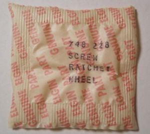 【送料無料】elgin 748 genuine sealed watch replacement part 228 ratchet screw wheel nos nip