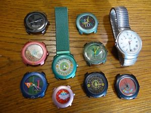 【送料無料】lot anciennes montres quartz pour pices ou restauration benetton