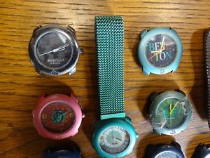 【送料無料】lot anciennes montres quartz pour pices ou restauration benetton